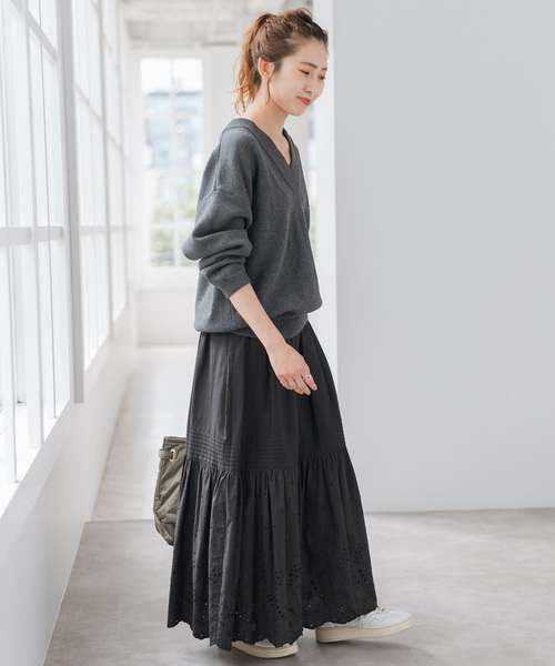 Spick & Span(スピックアンドスパン)の「《追加》エンブロイダリーレーススカート(スカート・レディース・ブラック/ホワイト・36/38)」の16枚目の写真