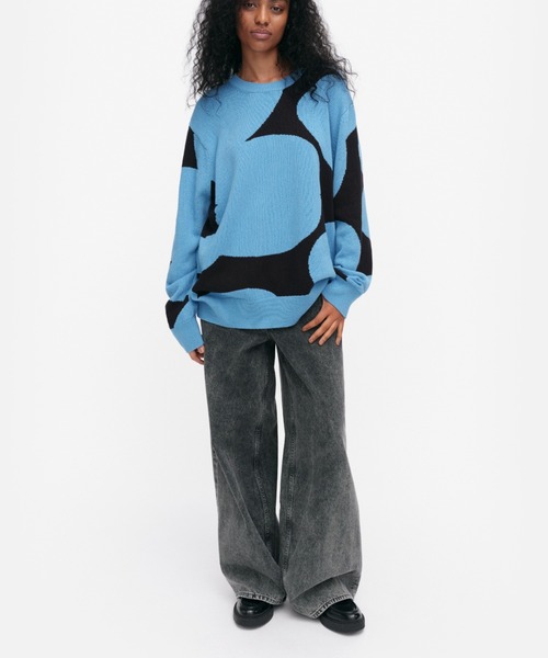 marimekko（マリメッコ）の「Sesonki Uni / knitted pullover（ニット/セーター・レディース・ブルー・SMALL/MEDIUM/LARGE/X-SMALL）」の5枚目の写真