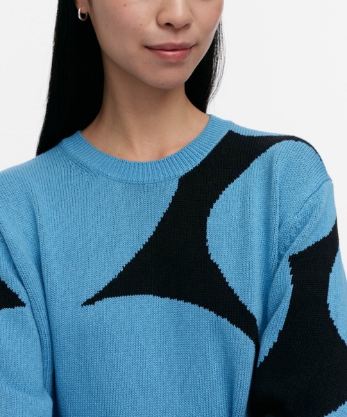 marimekko（マリメッコ）の「Sesonki Uni / knitted pullover（ニット/セーター・レディース・ブルー・SMALL/MEDIUM/LARGE/X-SMALL）」の4枚目の写真