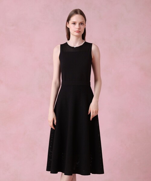 ANAYI(アナイ)の「サマーメッシュワンピース〈セットアップ対応商品〉(ワンピース・レディース・ブルー/ブラック/ピンクベージュ・38/36/34)」の1枚目の写真