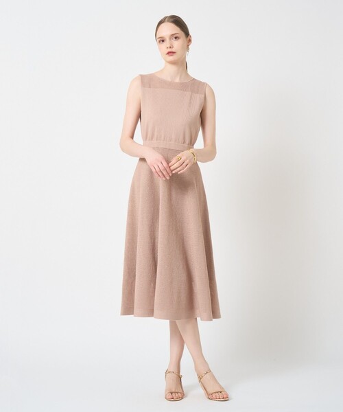 ANAYI(アナイ)の「サマーメッシュワンピース〈セットアップ対応商品〉(ワンピース・レディース・ブルー/ブラック/ピンクベージュ・38/36/34)」の8枚目の写真