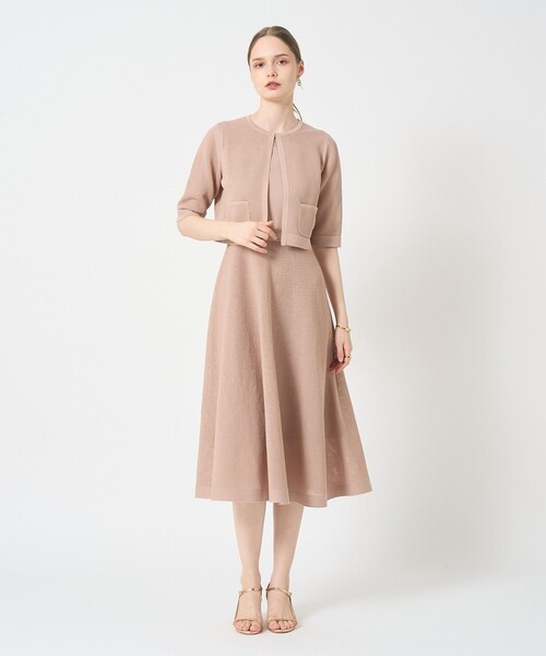 ANAYI(アナイ)の「サマーメッシュワンピース〈セットアップ対応商品〉(ワンピース・レディース・ブルー/ブラック/ピンクベージュ・38/36/34)」の9枚目の写真