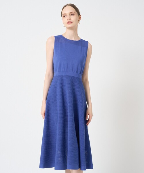 ANAYI(アナイ)の「サマーメッシュワンピース〈セットアップ対応商品〉(ワンピース・レディース・ブルー/ブラック/ピンクベージュ・38/36/34)」の10枚目の写真