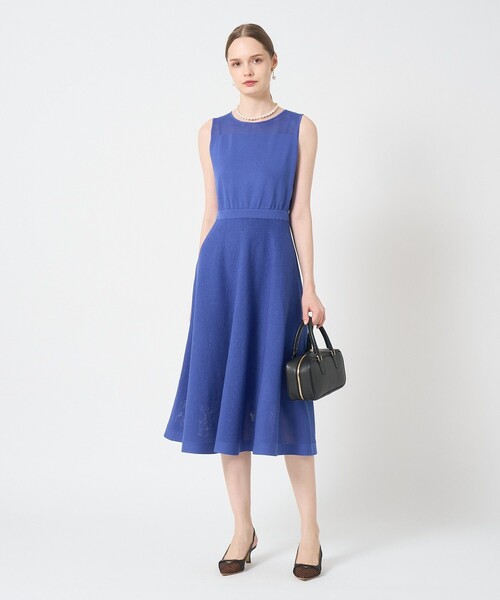 ANAYI(アナイ)の「サマーメッシュワンピース〈セットアップ対応商品〉(ワンピース・レディース・ブルー/ブラック/ピンクベージュ・38/36/34)」の11枚目の写真