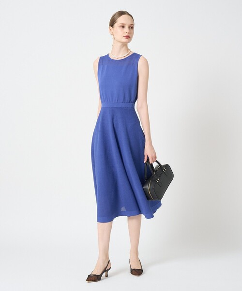 ANAYI(アナイ)の「サマーメッシュワンピース〈セットアップ対応商品〉(ワンピース・レディース・ブルー/ブラック/ピンクベージュ・38/36/34)」の12枚目の写真