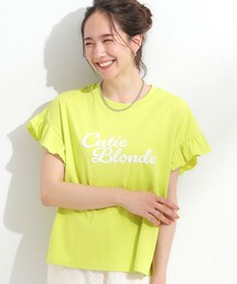 レディースのトップス（イエロー/黄色系・フリル）ファッション