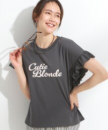 【キューティーブロンド】ニットカットソー キューティーブロンド Cutie Blonde 切り替えリメイク風