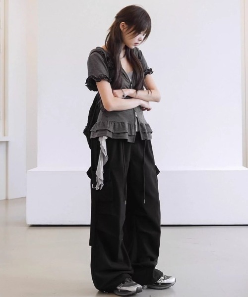 A'GEM/9 × .kom 『.KOM/ドットケーオーエム』 フリル付き半袖