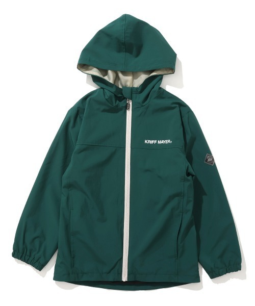 KRIFF MAYER Kid's Collection（クリフメイヤーキッズコレクション）の「【撥水・防汚】アクティブストレッチマウンテンパーカー（マウンテンパーカー・キッズ・グリーン/ベージュ/パープル/ブラック・140/150/160/170/120/130）」の3枚目の写真