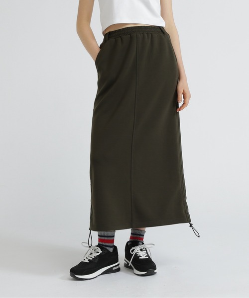 NYLON×DOUBLE KNIT LAYERED SKIRT/ナイロン×ダブルニット