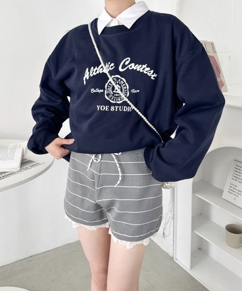 SOLLON.(ソルロン)の「裾レースボーダーリブショートパンツ(その他パンツ・レディース・グレー/アイボリー/ブラック/ブラウン・FREE)」の21枚目の写真