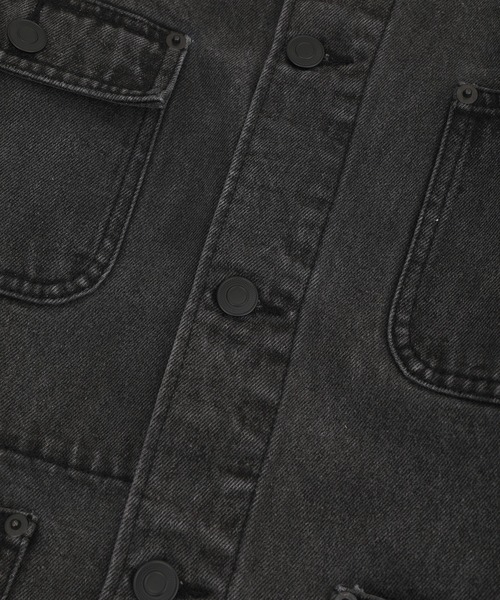 FUSE（フューズ）の「デニムカバーオールジャケット（ブルゾン・メンズ・ブラック/ブルー・01/03/02）」の11枚目の写真