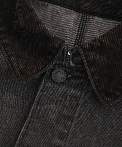 FUSE（フューズ）の「デニムカバーオールジャケット（ブルゾン・メンズ・ブラック/ブルー・01/03/02）」の10枚目の写真