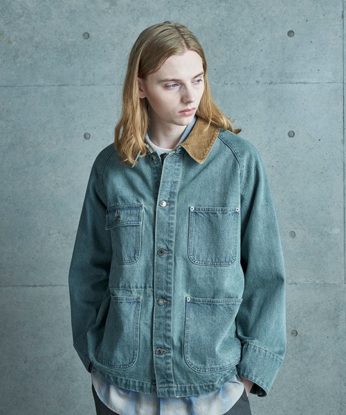 FUSE（フューズ）の「デニムカバーオールジャケット（ブルゾン・メンズ・ブラック/ブルー・01/03/02）」の3枚目の写真