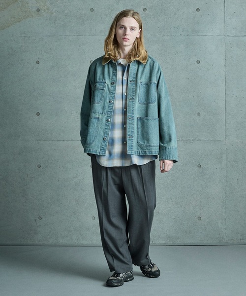 FUSE（フューズ）の「デニムカバーオールジャケット（ブルゾン・メンズ・ブラック/ブルー・01/03/02）」の7枚目の写真