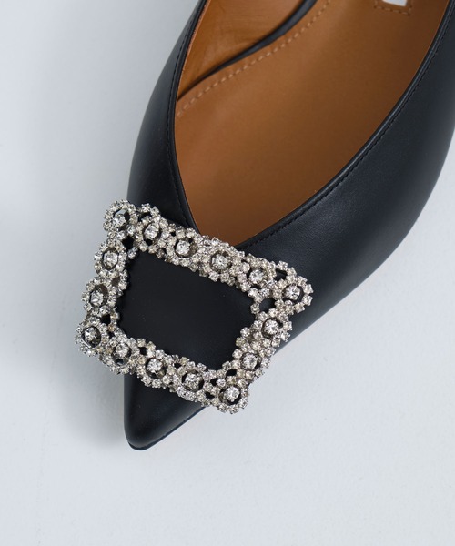 Pippichic（ピッピシック）の「【PIPPICHIC/ピッピシック】PP25-ANNA V JEWERLY 9/ポインテッドトゥビジューフラットシューズ/バレエシューズ（バレエシューズ・レディース・ブラック・6h/7h/8）」の7枚目の写真