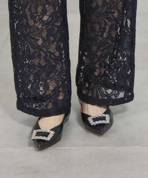 Pippichic（ピッピシック）の「【PIPPICHIC/ピッピシック】PP25-ANNA V JEWERLY 9/ポインテッドトゥビジューフラットシューズ/バレエシューズ（バレエシューズ・レディース・ブラック・6h/7h/8）」の10枚目の写真