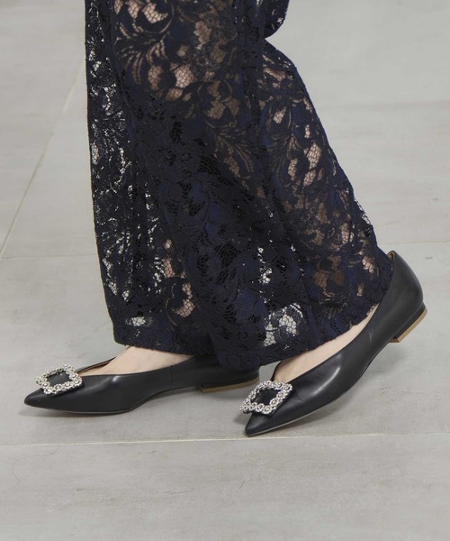 Pippichic（ピッピシック）の「【PIPPICHIC/ピッピシック】PP25-ANNA V JEWERLY 9/ポインテッドトゥビジューフラットシューズ/バレエシューズ（バレエシューズ・レディース・ブラック・6h/7h/8）」の11枚目の写真