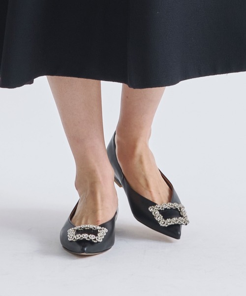 Pippichic（ピッピシック）の「【PIPPICHIC/ピッピシック】PP25-ANNA V JEWERLY 9/ポインテッドトゥビジューフラットシューズ/バレエシューズ（バレエシューズ・レディース・ブラック・6h/7h/8）」の12枚目の写真
