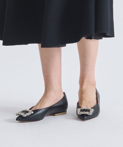 Pippichic（ピッピシック）の「【PIPPICHIC/ピッピシック】PP25-ANNA V JEWERLY 9/ポインテッドトゥビジューフラットシューズ/バレエシューズ（バレエシューズ・レディース・ブラック・6h/7h/8）」の14枚目の写真