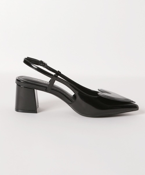 VIID 黒 ハート型ヒール ミュール VIID 黒 ハート型ヒール ミュール