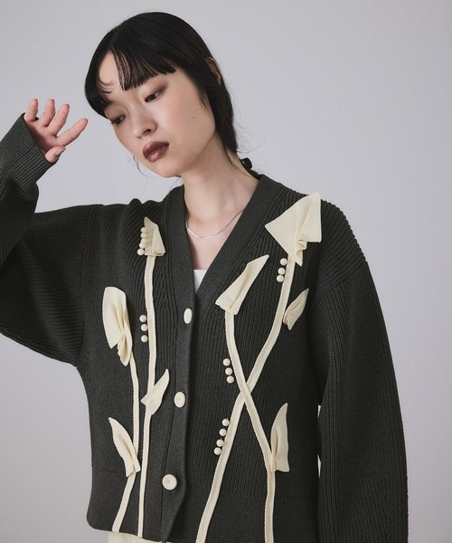 アルベロベロ モチーフカーディガン ALBEROBELLO アルベロベロ(Alberobello)オレボレブラかぎ針モチーフ