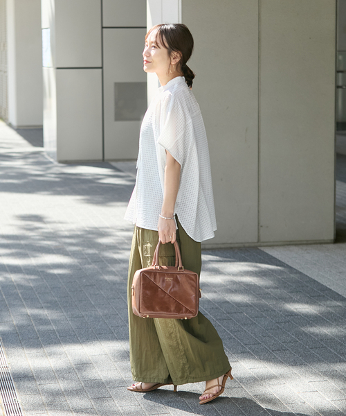 JOURNAL STANDARD（ジャーナルスタンダード）の「《追加2》シアーチェックポンチョブラウス（シャツ/ブラウス・レディース・ホワイト/ブルー系その他/ブラック/スミクロ・FREE）」の13枚目の写真