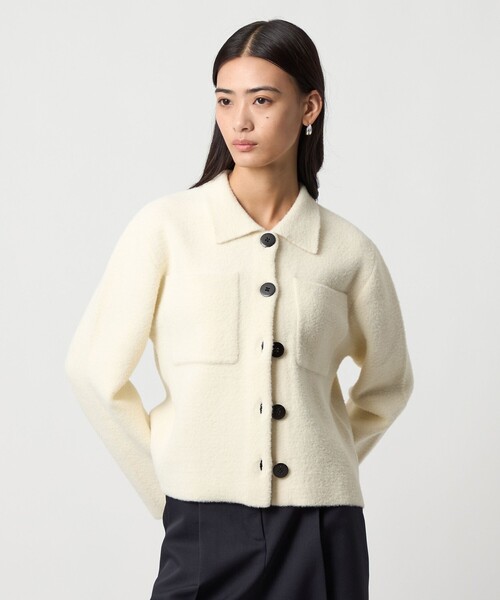 EMMEL REFINES（エメルリファインズ）の「＜EMMEL REFINES＞EM セッケツ フェザーヤーン エリツキ カーディガン（カーディガン/ボレロ・レディース・オフホワイト/ライトピンク/イエロー・FREE）」の17枚目の写真