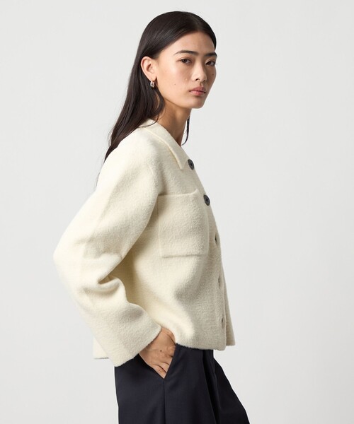 EMMEL REFINES（エメルリファインズ）の「＜EMMEL REFINES＞EM セッケツ フェザーヤーン エリツキ カーディガン（カーディガン/ボレロ・レディース・オフホワイト/ライトピンク/イエロー・FREE）」の18枚目の写真