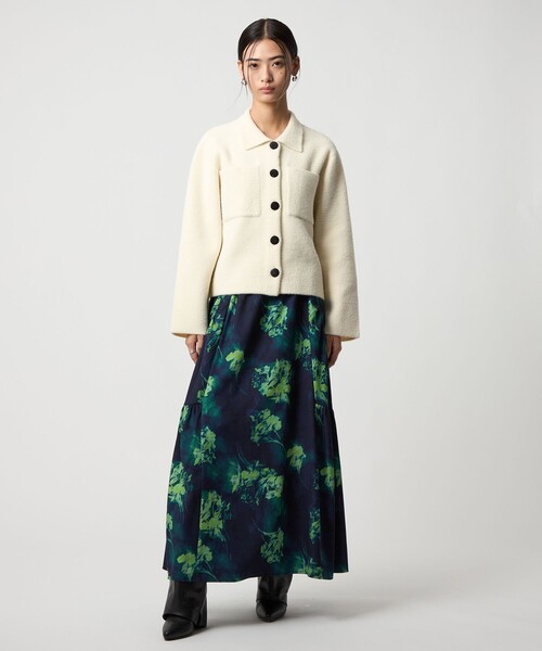 EMMEL REFINES（エメルリファインズ）の「＜EMMEL REFINES＞EM セッケツ フェザーヤーン エリツキ カーディガン（カーディガン/ボレロ・レディース・オフホワイト/ライトピンク/イエロー・FREE）」の22枚目の写真