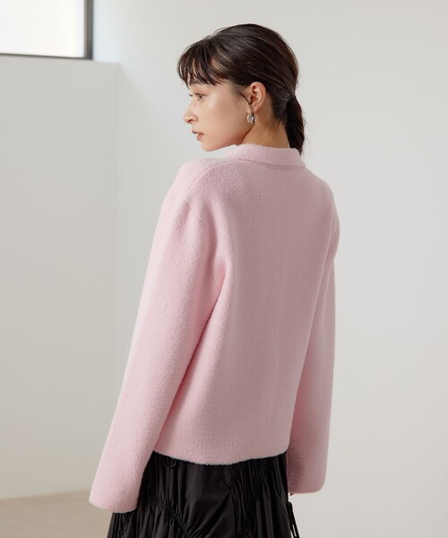 EMMEL REFINES（エメルリファインズ）の「＜EMMEL REFINES＞EM セッケツ フェザーヤーン エリツキ カーディガン（カーディガン/ボレロ・レディース・オフホワイト/ライトピンク/イエロー・FREE）」の13枚目の写真