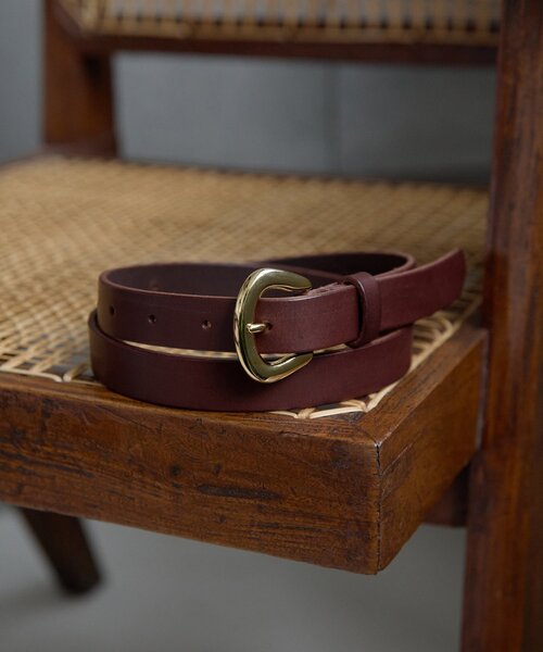 THE PAUSE（ザ ポーズ）の「【THE PAUSE】ワイドバックル細ベルト（ベルト・レディース・ブラック/ダークブラウン・FREE）」の2枚目の写真