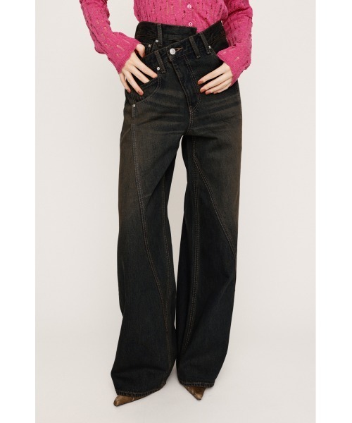 SLY SWITCHING STRAIGHT PT ストレートパンツ 秋服 J/W SWITCHING STRAIGHT PT ジャストウエスト スイッチング