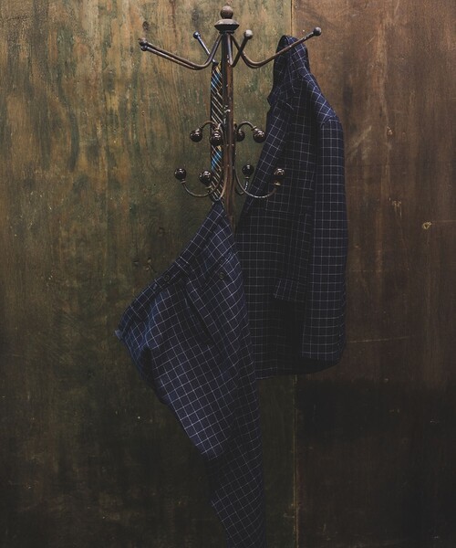 BEAMS PLUS(ビームスプラス)の「ダブルウィーブ ウール チェック ワイド アイビートラウザーズ(その他パンツ・メンズ・チャコールグレー/ネイビー・S/XL/M)」の13枚目の写真