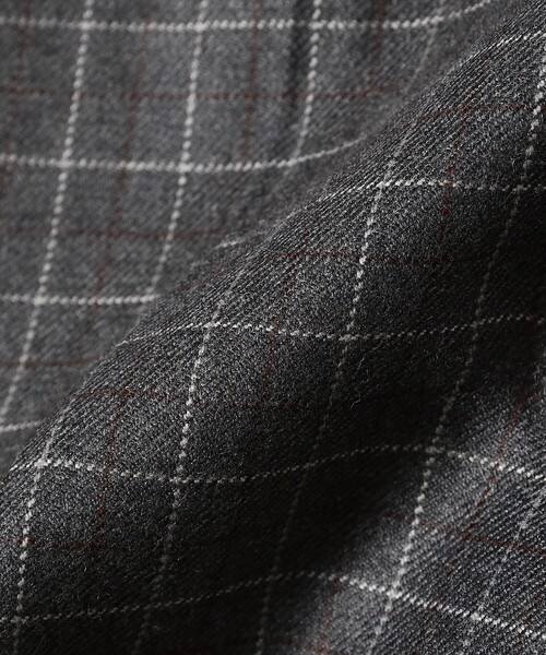 BEAMS PLUS(ビームスプラス)の「ダブルウィーブ ウール チェック ワイド アイビートラウザーズ(その他パンツ・メンズ・チャコールグレー/ネイビー・S/XL/M)」の21枚目の写真