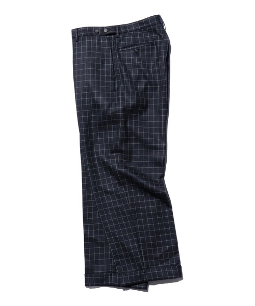 BEAMS PLUS(ビームスプラス)の「ダブルウィーブ ウール チェック ワイド アイビートラウザーズ(その他パンツ・メンズ・チャコールグレー/ネイビー・S/XL/M)」の22枚目の写真