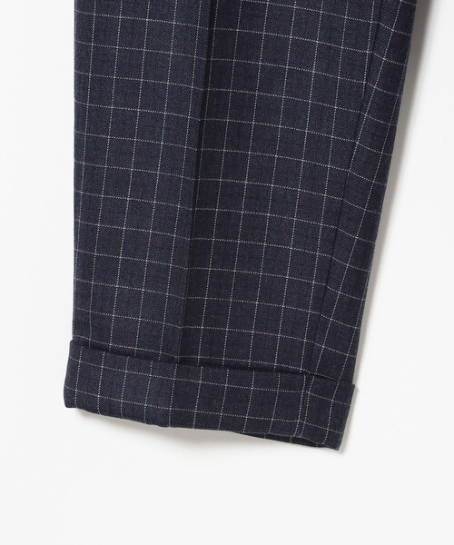 BEAMS PLUS(ビームスプラス)の「ダブルウィーブ ウール チェック ワイド アイビートラウザーズ(その他パンツ・メンズ・チャコールグレー/ネイビー・S/XL/M)」の9枚目の写真