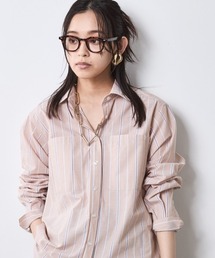 CHIC STYLE | 綿100%ストライプシャツ<大きいサイズ有>シックスタイル(シャツ/ブラウス)
