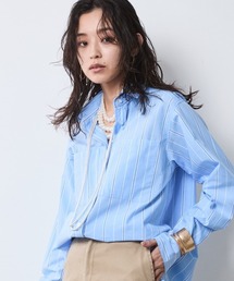 CHIC STYLE | 綿100％ストライプシャツ＜大きいサイズ有＞シックスタイル(シャツ/ブラウス)