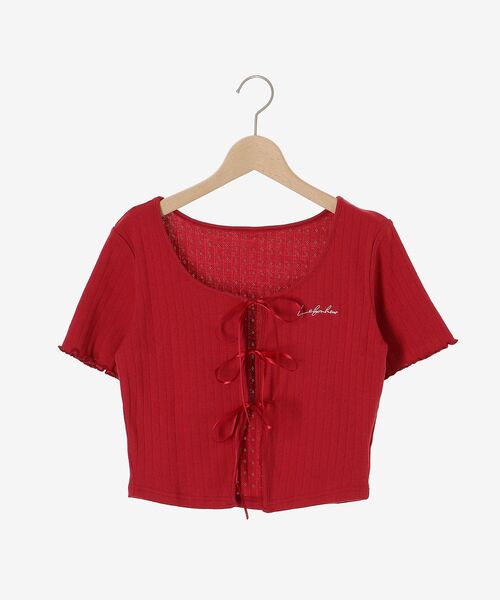 MAJESTIC LEGON(マジェスティックレゴン)の「ペプラムキャミセットカットカーデ(カーディガン/ボレロ・レディース・ブルー系その他4/ホワイト系5/レッド系その他2/ブラック系その他・MEDIUM)」の12枚目の写真