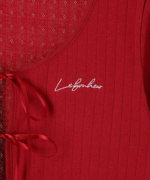MAJESTIC LEGON(マジェスティックレゴン)の「ペプラムキャミセットカットカーデ(カーディガン/ボレロ・レディース・ブルー系その他4/ホワイト系5/レッド系その他2/ブラック系その他・MEDIUM)」の16枚目の写真