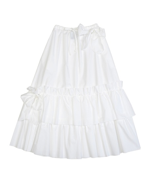 MILK（ミルク）の「ダブルリボン ロングスカート（スカート）」 - WEAR