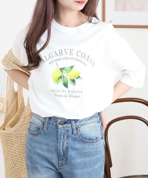 BRODIAEA(ブローディア)の「BRODIAEA レモンプリントロゴ半袖Tシャツ(Tシャツ/カットソー・レディース・ピンク/ネイビー/オフホワイト/ライトグリーン・40)」の20枚目の写真