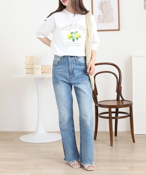 BRODIAEA(ブローディア)の「BRODIAEA レモンプリントロゴ半袖Tシャツ(Tシャツ/カットソー・レディース・ピンク/ネイビー/オフホワイト/ライトグリーン・40)」の22枚目の写真