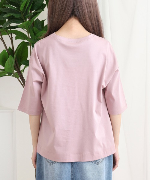 BRODIAEA(ブローディア)の「BRODIAEA レモンプリントロゴ半袖Tシャツ(Tシャツ/カットソー・レディース・ピンク/ネイビー/オフホワイト/ライトグリーン・40)」の13枚目の写真