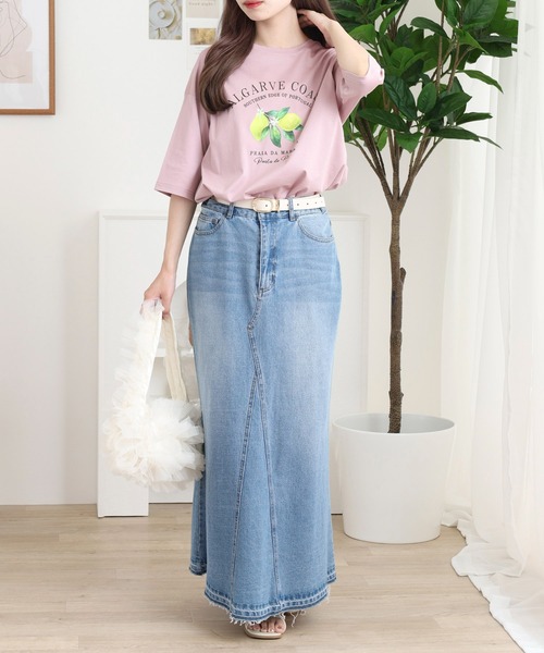BRODIAEA(ブローディア)の「BRODIAEA レモンプリントロゴ半袖Tシャツ(Tシャツ/カットソー・レディース・ピンク/ネイビー/オフホワイト/ライトグリーン・40)」の10枚目の写真