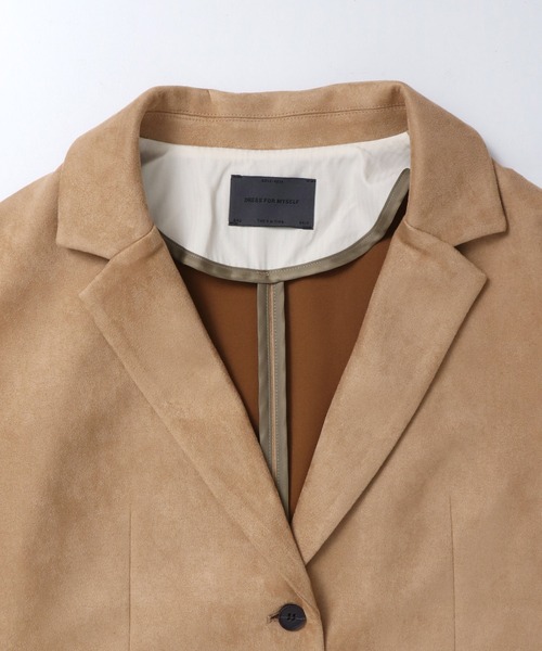 hunch(ハンチ)の「フェイクスウェード テーラードジャケット(テーラードジャケット・レディース・ブラウン/チャコールグレー/ベージュ・FREE)」の15枚目の写真