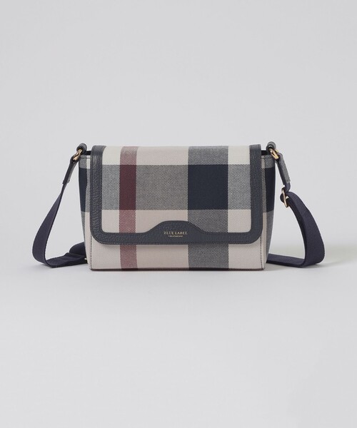 セール】クレストブリッジチェックキャンバスかぶせショルダー