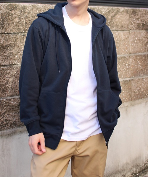 DISCUS ATHLETIC(ディスカス アスレチック)の「【DISCUS ATHLETIC/ディスカス アスレチック】裏毛フルZIPパーカー(パーカー・メンズ・杢グレー/ブラック/オートミール/ネイビー・X-LARGE/MEDIUM/LARGE)」の4枚目の写真