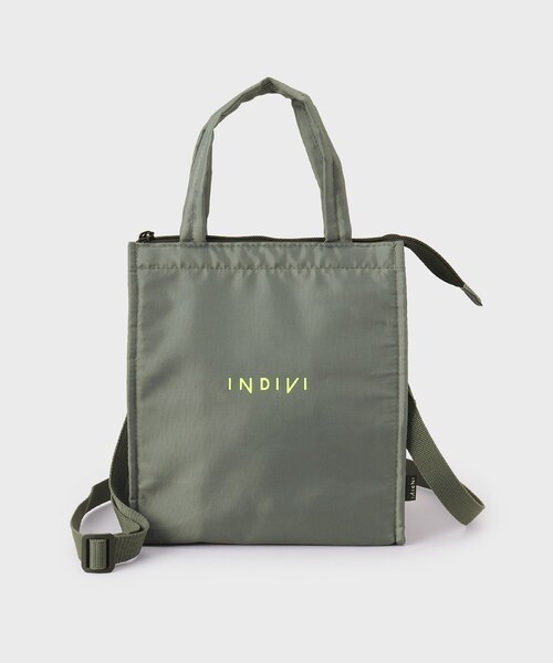 INDIVI（インディヴィ）の「ショルダー付き保冷ランチバッグ（ショルダーバッグ・レディース・グレー/ブラック・00）」の4枚目の写真
